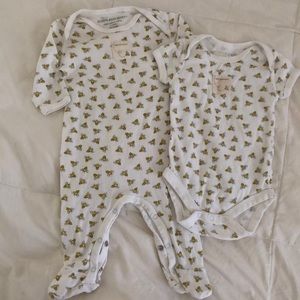 Burts bees sleep and Play & onesies 0-3M